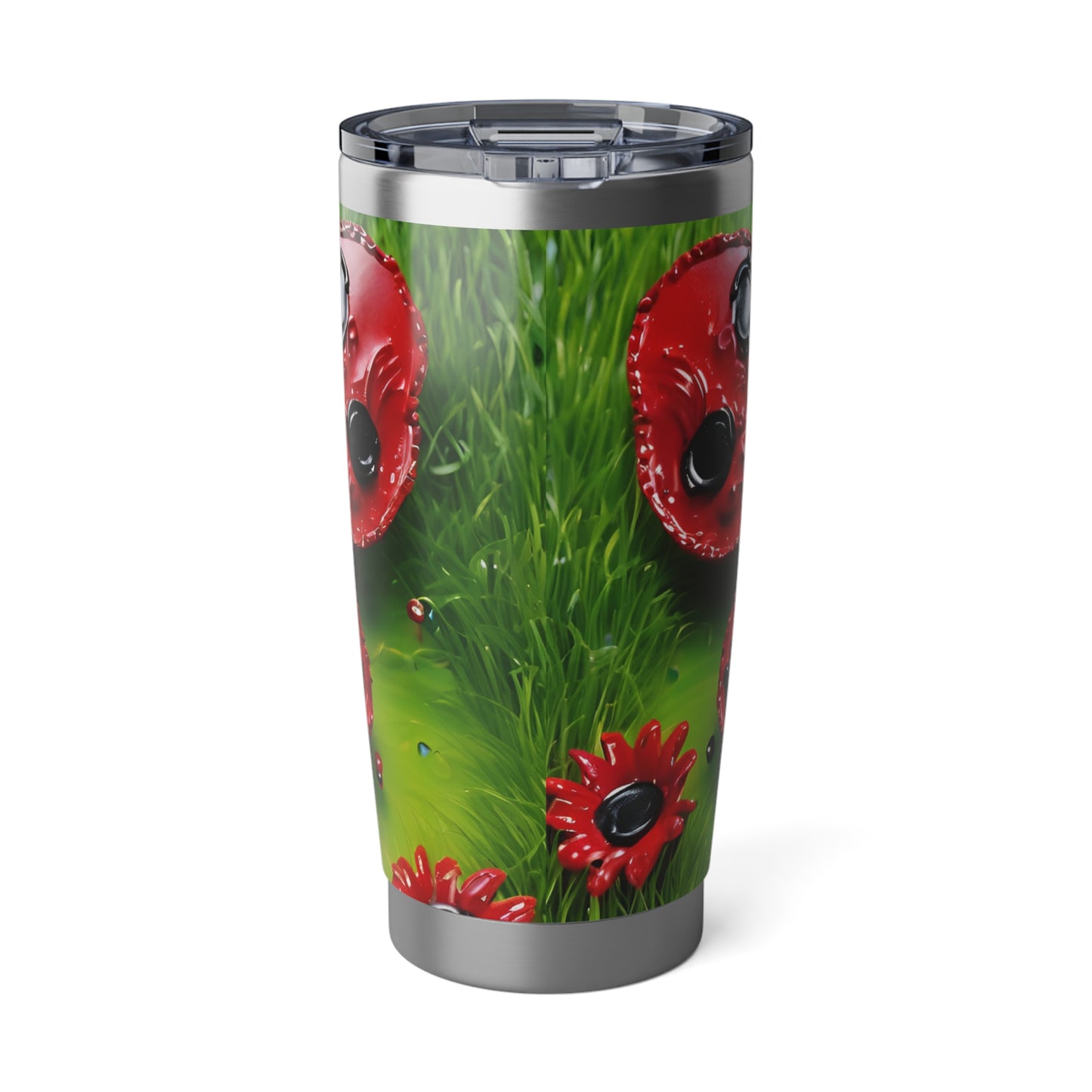 Ladybug In a Lush Green Meadow - 20oz Tumbler