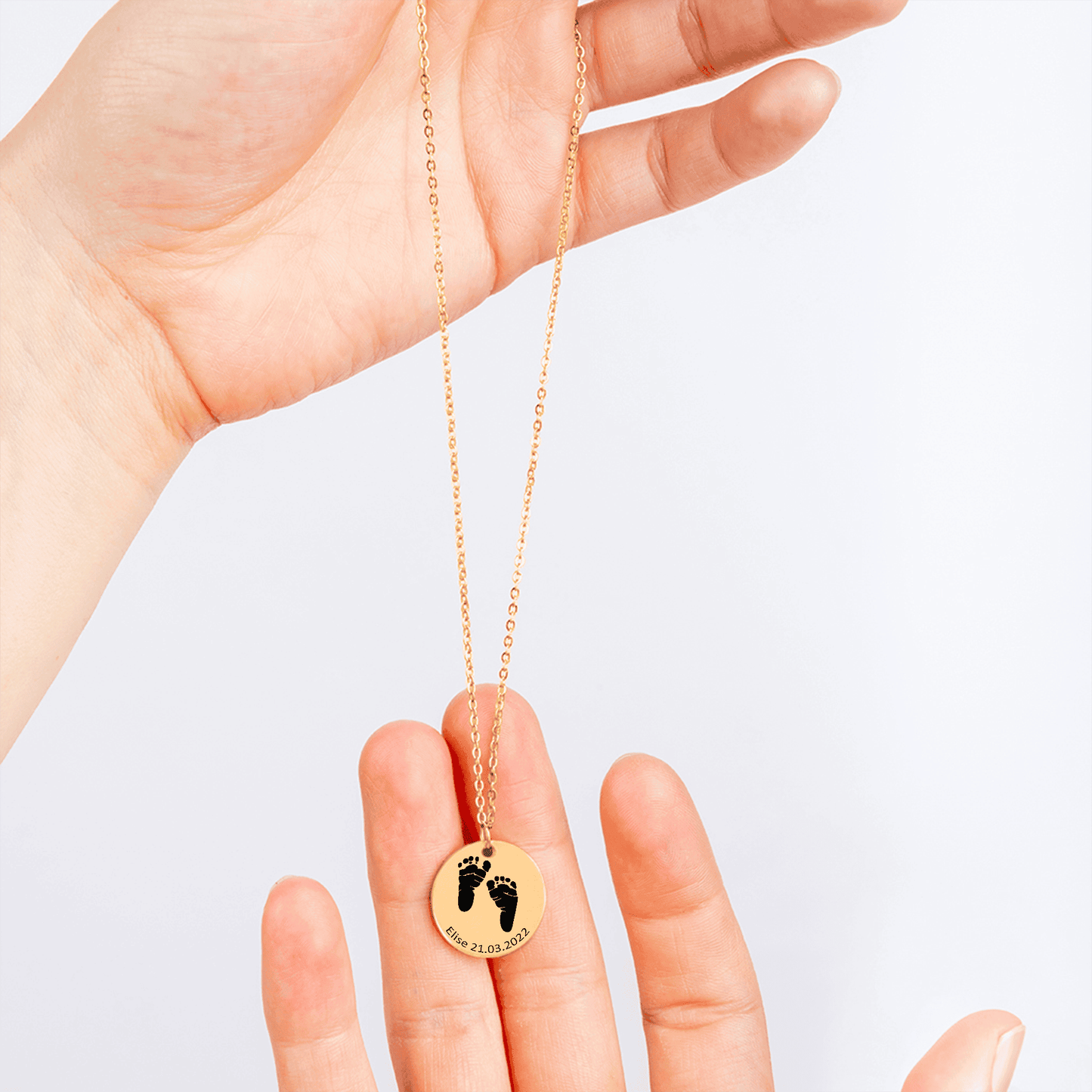 Ladybug Actual Feet Print Necklace