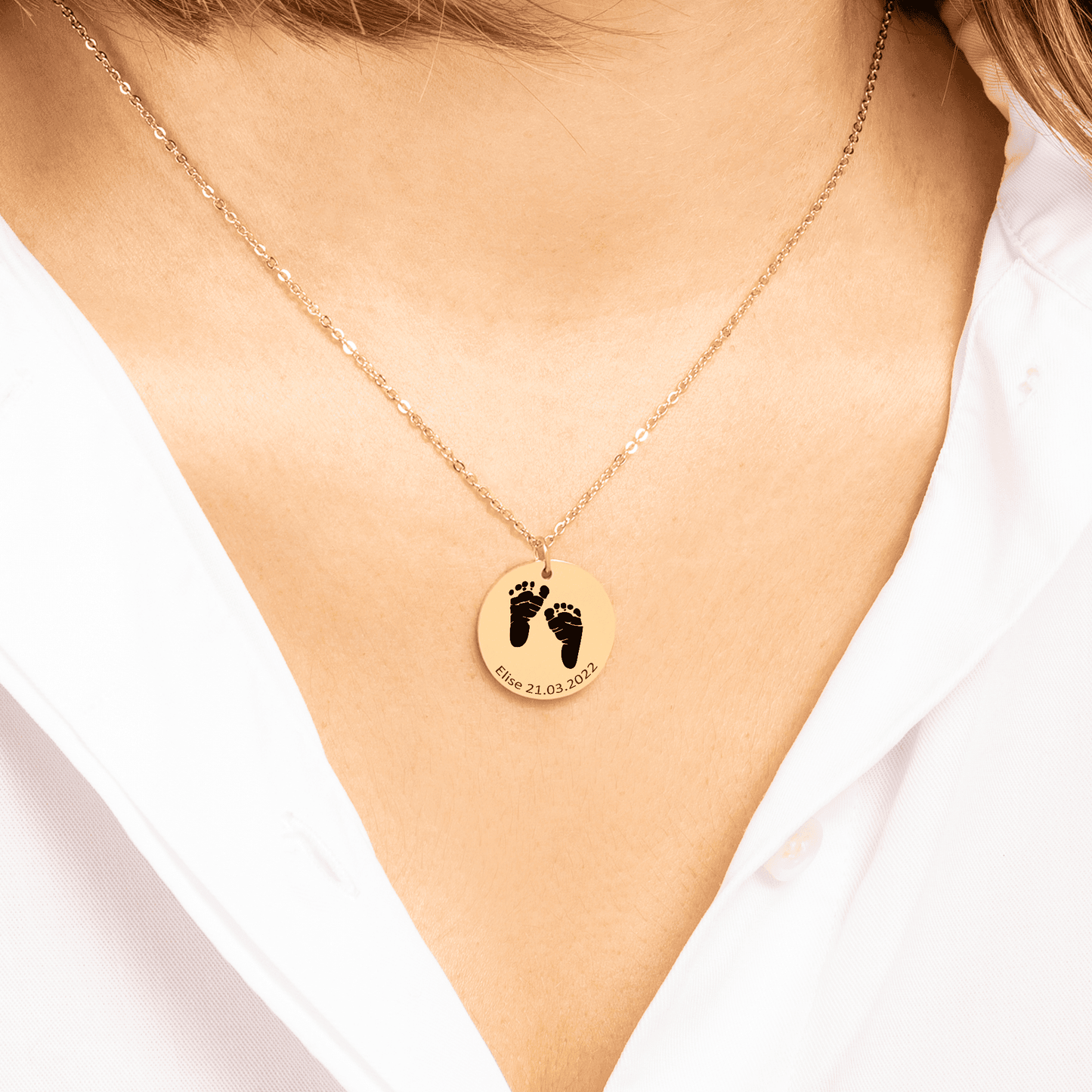 Ladybug Actual Feet Print Necklace