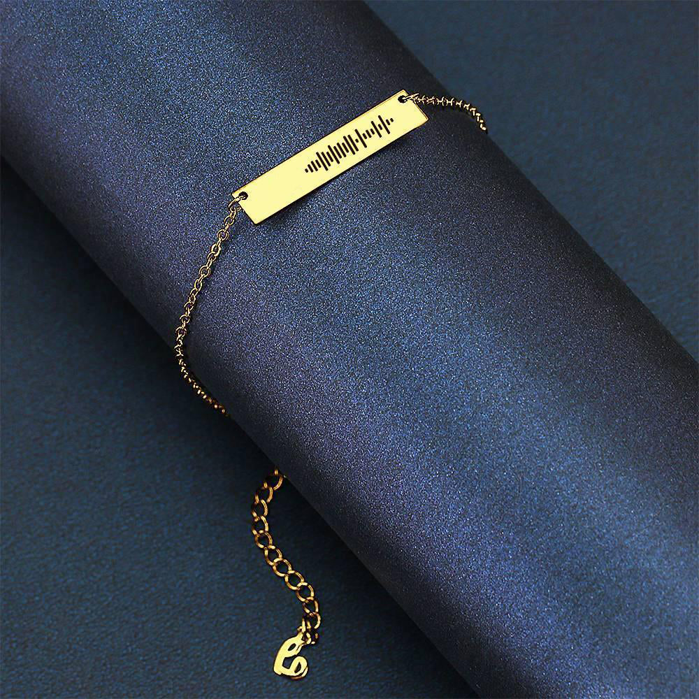Ladybug Love Notes – Custom Engraved Music Code Anklet