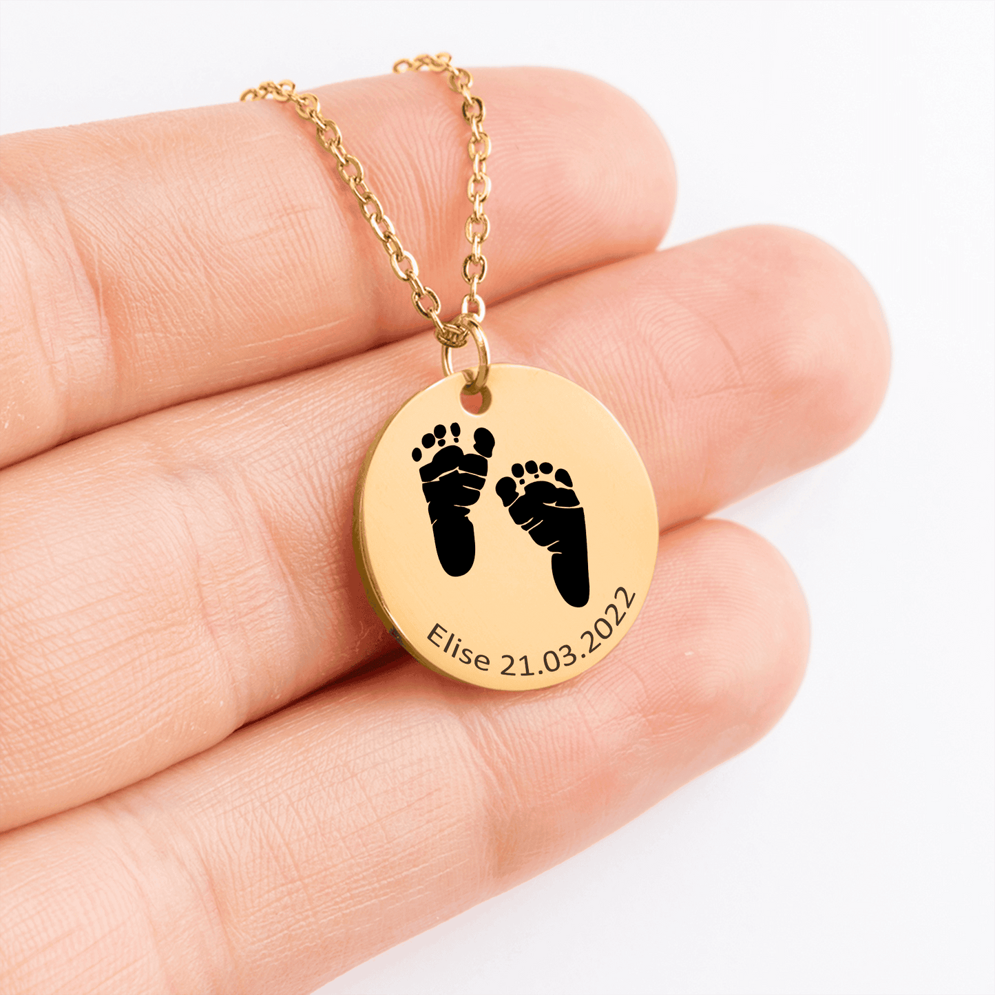Ladybug Actual Feet Print Necklace