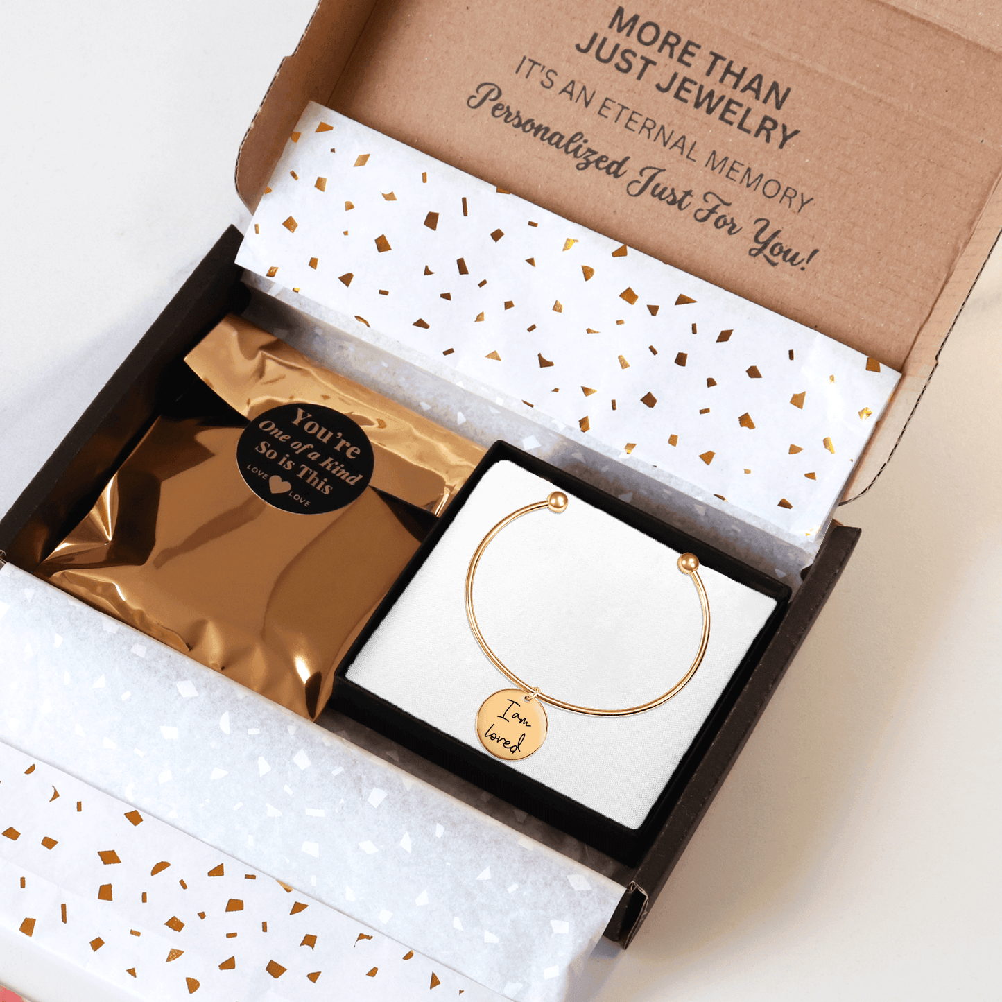 Ladybug Affirmation Coin Bangle