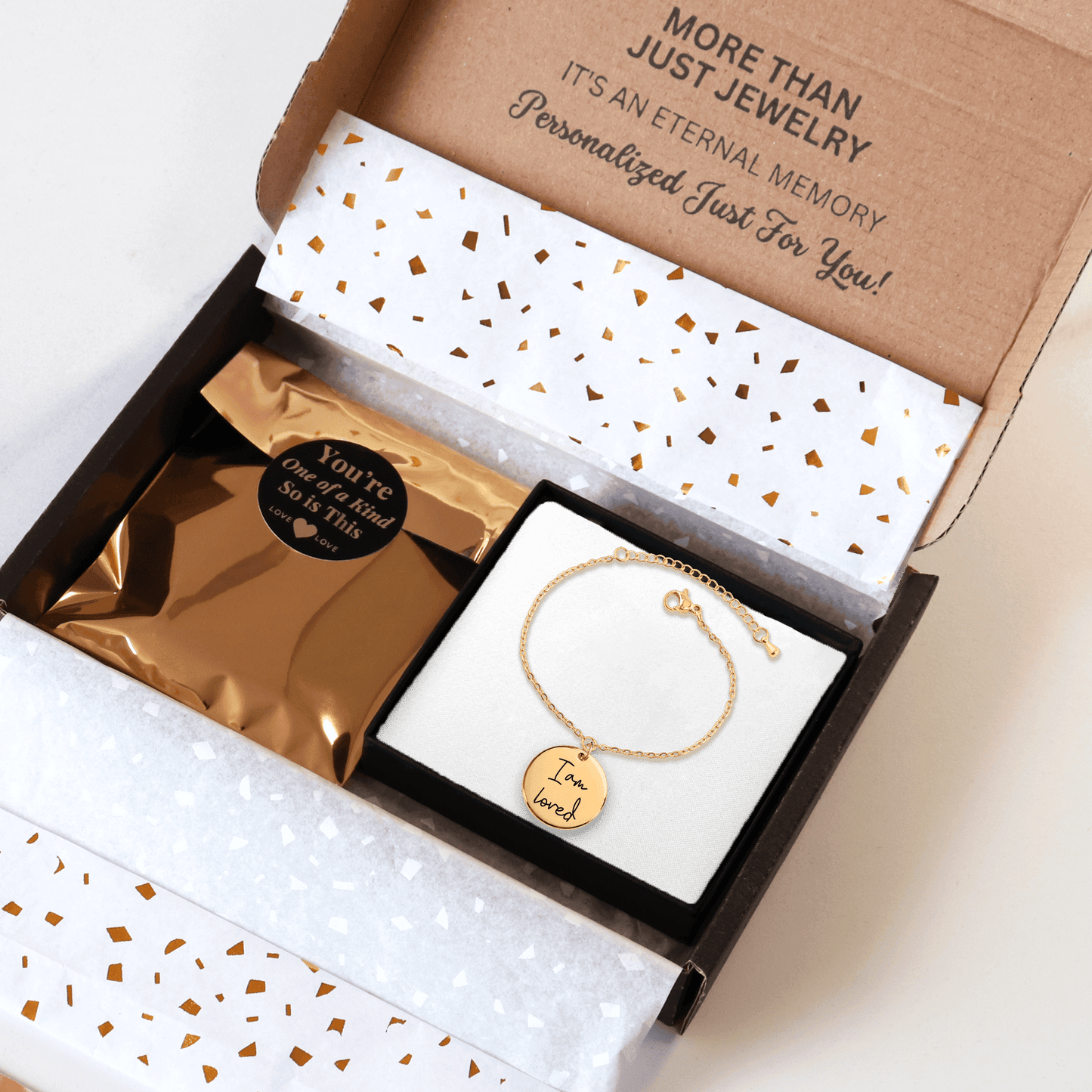 Ladybug Affirmations Coin Bracelet