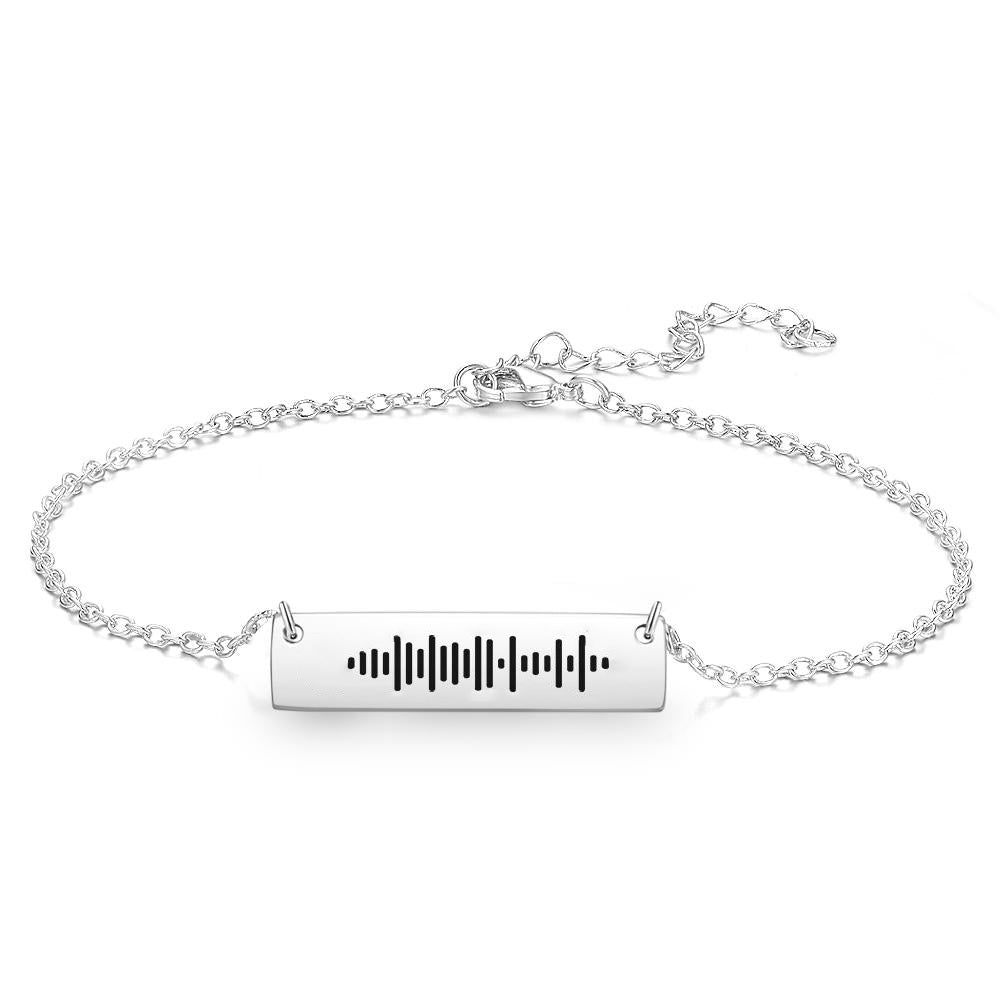 Ladybug Love Notes – Custom Engraved Music Code Anklet