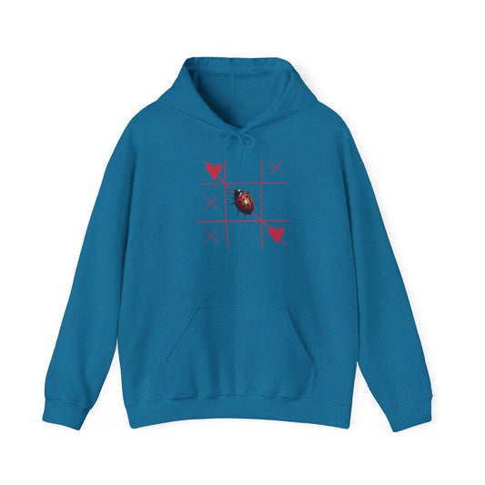 "Love Game" Ladybug Tic-Tac-Toe Hoodie – Play to Win in Style!