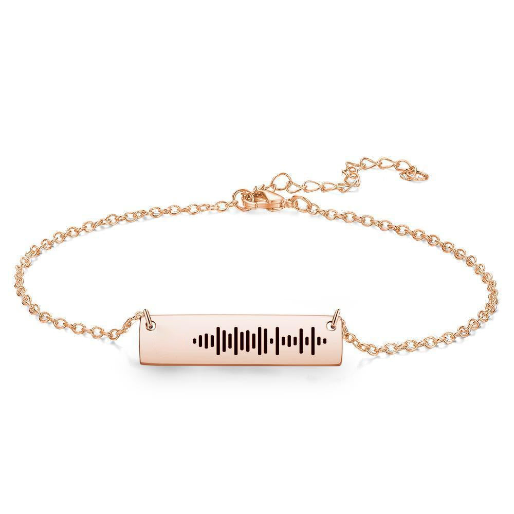 Ladybug Love Notes – Custom Engraved Music Code Anklet