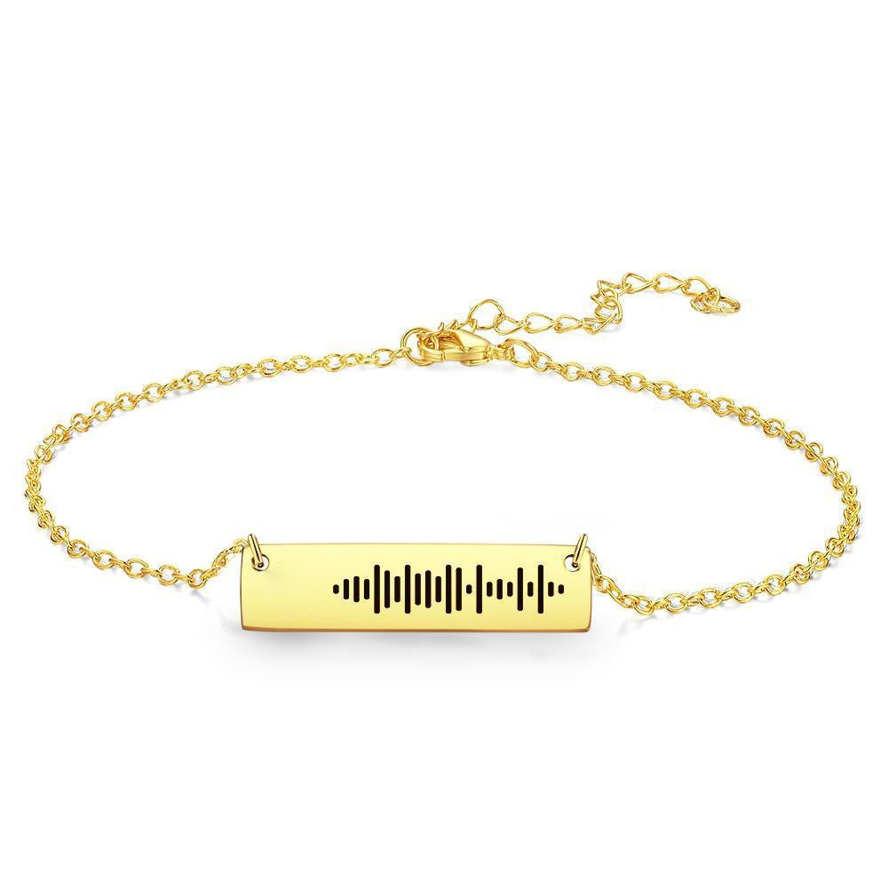 Ladybug Love Notes – Custom Engraved Music Code Anklet