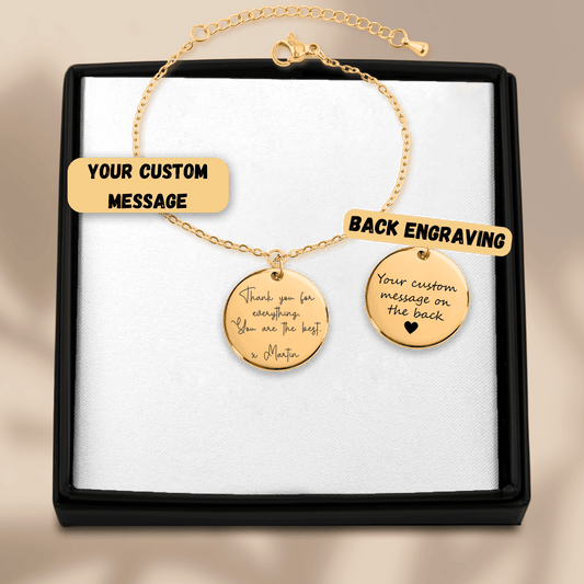 Ladybug Custom Message Bracelet