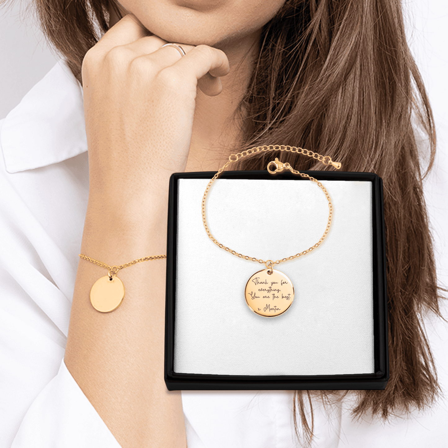 Ladybug Custom Message Bracelet