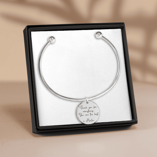 Ladybug Custom Message Bangle