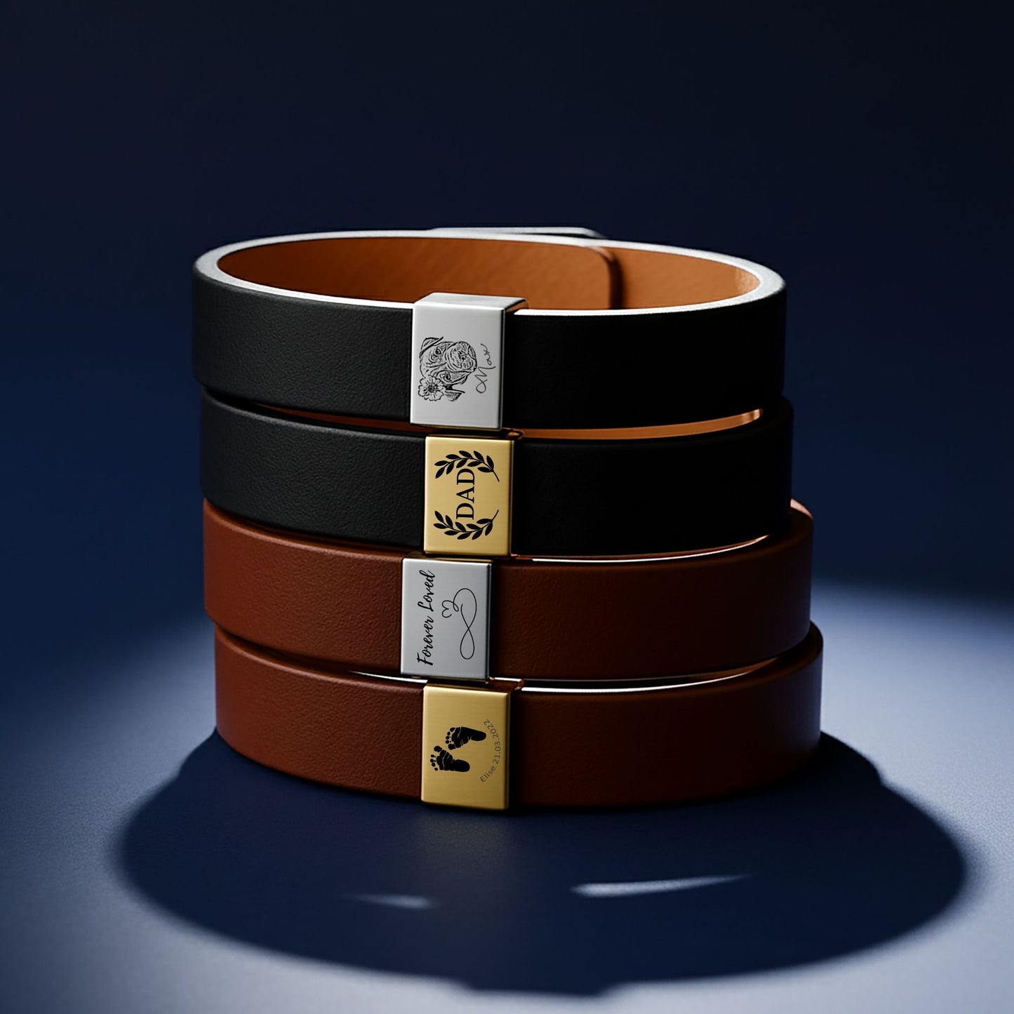 Personalized Men’s Engraved Bracelet for Dad | Father’s Day Gift