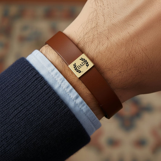 Personalized Men’s Engraved Bracelet for Dad | Father’s Day Gift