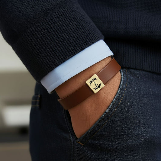 Personalized Men’s Engraved Bracelet for Dad | Father’s Day Gift